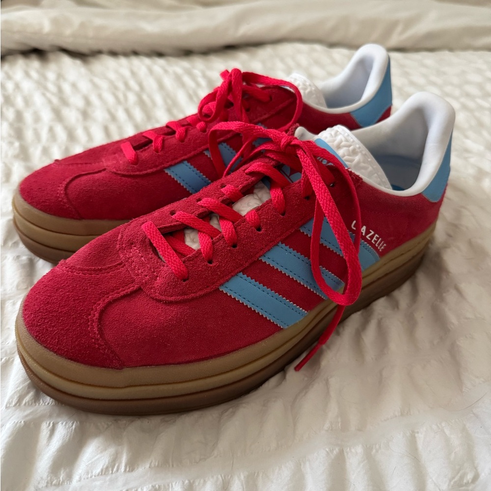 Adidas Gazelle Red and Blue Women's Shoes